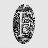 Letter F Middeleeuws Monogram Art Nouveau Ornament (voorkant)