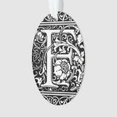 Letter F Middeleeuws Monogram Art Nouveau Ornament (voorkant)