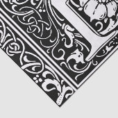 Letter F Middeleeuws Monogram Art Nouveau Tissuepapier (Detail)