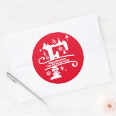 Letter F Monogram Initiaal Familienaam Greeting Ronde Sticker (Envelop)
