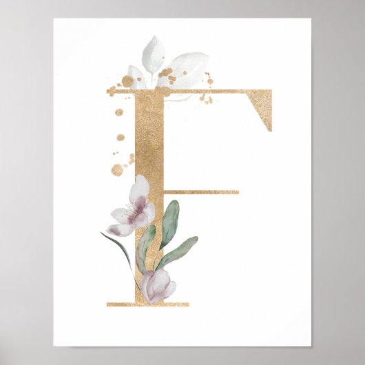 Letter F Monogram Poster (Voorkant)