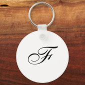 Letter F Monogram Sleutelhanger (Voorkant)