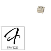 Letter F Monogram Speciaal Rubber Stempel (Gestempeld)