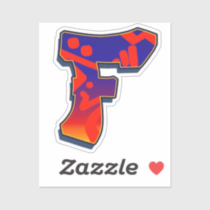 Letter F -  Night Sky Sticker