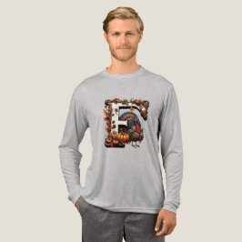 Letter f Thanksgiving gift style  Tri-Blend Shirt