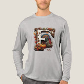 Letter f Thanksgiving gift style Tri-Blend Shirt (Voorkant volledig)