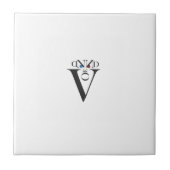 Letter Face Ceramic Tile Tegeltje (Voorkant)