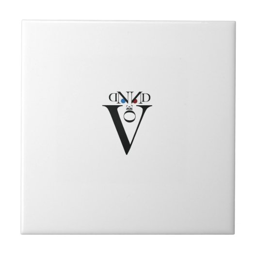 Letter Face Ceramic Tile Tegeltje (Voorkant)