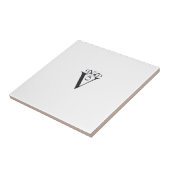 Letter Face Ceramic Tile Tegeltje (Zijkant)