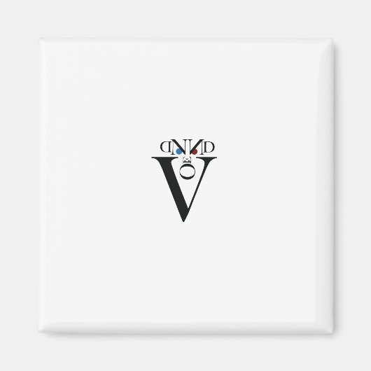 Letter Face Magnet Magneet (Voorkant)