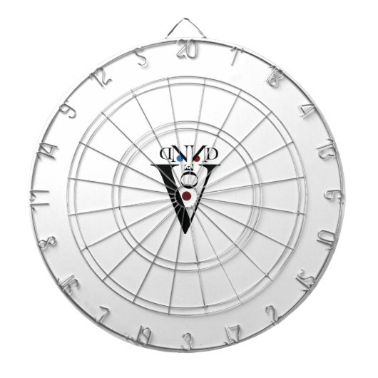 Letter Face Metal Cage Dartboard Dartbord (Voorkant)