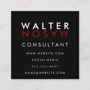 Letter Flip   Eenvoudig Vierkante Visitekaartje