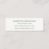 Letter Flip Mini Visitekaartje (Achterkant)