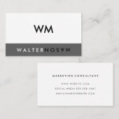 Letter Flip Monogram Company Visitekaartje (Voorkant / Achterkant)