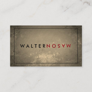 Letter Flip Rustic met Border Visitekaartje