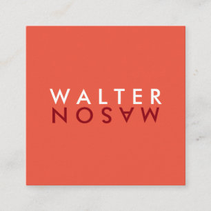 Letter Flip Vierkante Visitekaartje