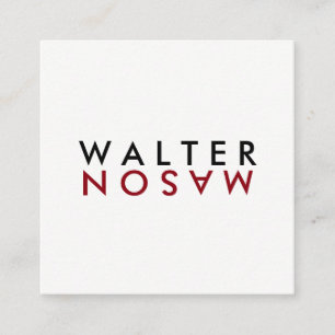 Letter Flip Vierkante Visitekaartje