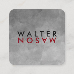 Letter Flip Waterverf Textuur Vierkante Visitekaartje