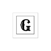 Letter G 1 inch rubberen stempel (Afrduk)