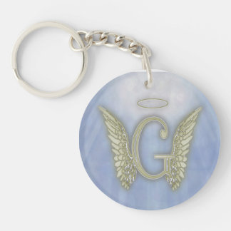Letter G Angel Monogram Sleutelhanger
