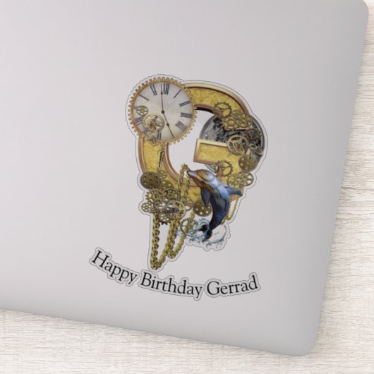 Letter G Birthday Customization Sticker (Detail)