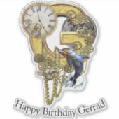 Letter G Birthday Customization Sticker (Voorkant)