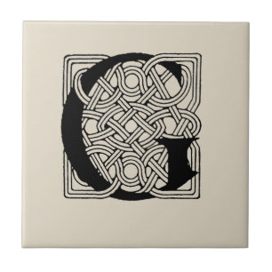 Letter G  Celtic Knot Monogram Tegeltje