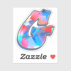 Letter G -  Color Mix Sticker