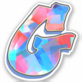 Letter G -  Color Mix Sticker (Voorkant)