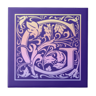 Letter G Colorful First Letter Gradient Tegeltje