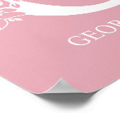 Letter G Floral Monogram Name Nursery Modern Poster (Hoek)