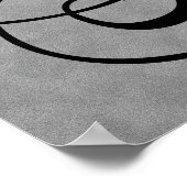 Letter G, Gothic Monogram Black Poster (Hoek)