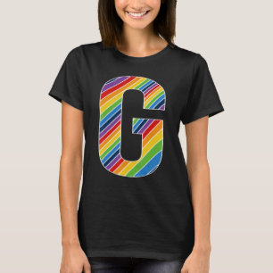 Letter G Lesbisch Gay Pride Biseksueel Trans Lette T-shirt