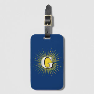 Letter G - masonisch symbool Bagagelabel