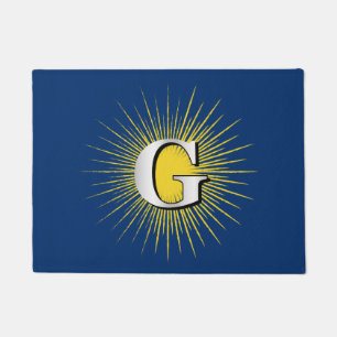 Letter G - masonisch symbool Deurmat