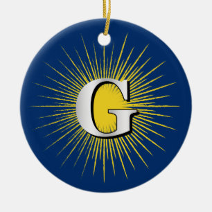 Letter G - masonisch symbool Keramisch Ornament
