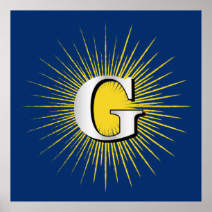 Letter G - masonisch symbool Poster