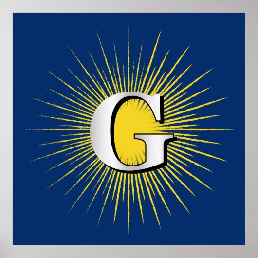 Letter G - masonisch symbool Poster (Voorkant)