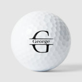 Letter G Monogram Aangepaste naam Golfballen (Voorkant)
