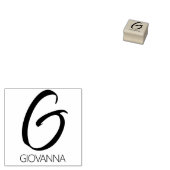 Letter G Monogram Gepersonaliseerd Rubberstempel (Gestempeld)