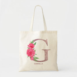 Letter G Persoonlijke naam monogram bridesmaid Tote Bag