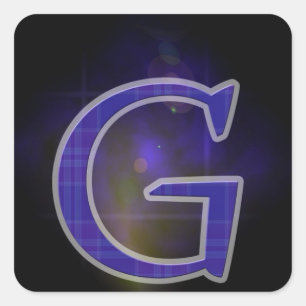 Letter G Vierkante Sticker
