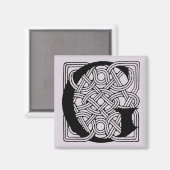 Letter G Vintage Keltische Knoop Monogram Magneet (Voorkant / Achterkant)