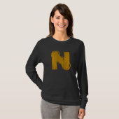 Letter gold N T-shirt (Voorkant volledig)