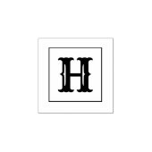 Letter H 1 inch rubberen stempel (Afrduk)