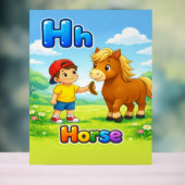 Letter H Alphabet Poster – H is for Horse (Neutre)