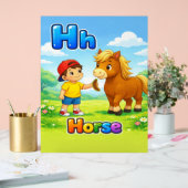 Letter H Alphabet Poster – H is for Horse (Mariage)