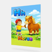 Letter H Alphabet Poster – H is for Horse (Angle)