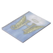 Letter H Angel Monogram Notitieboek (Linkerzijde)