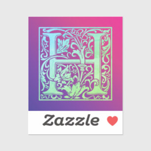 Letter H Colorful  eerste-lettergradiënt Sticker